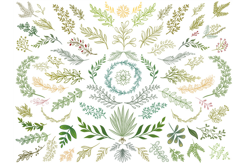 decor-leaves-hand-drawn-greenery-branches-nature-green-plants-leaf-a