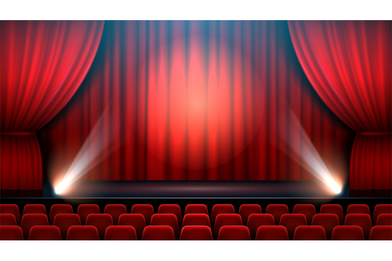 theater-show-stage-interior-with-red-curtain-spotlight-and-theater-ch