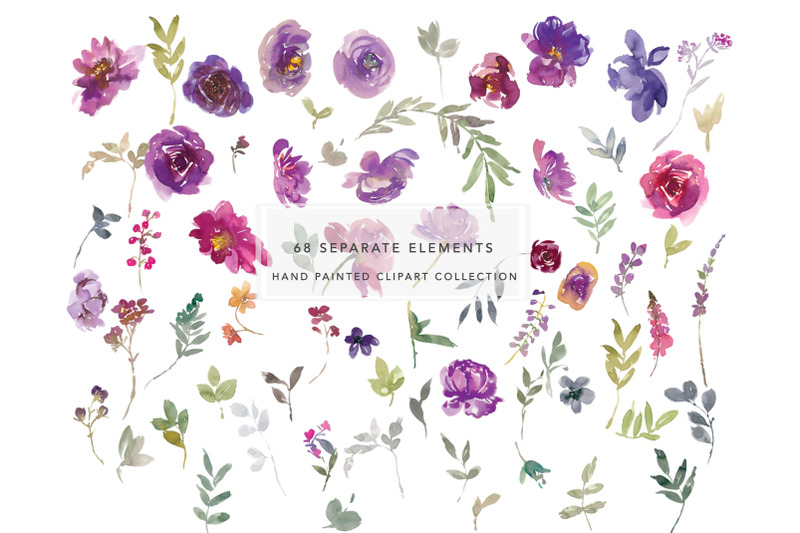 watercolor-floral-clipart-purple-and-magenta