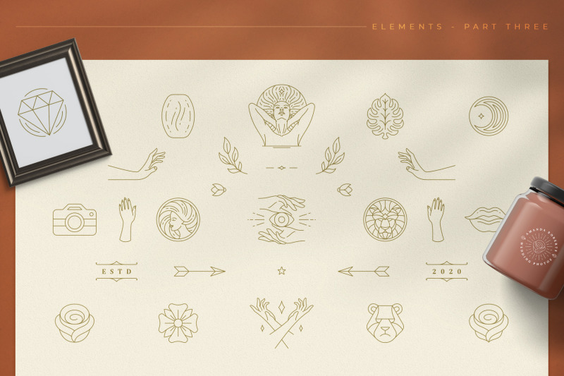 logo-line-elements-collection