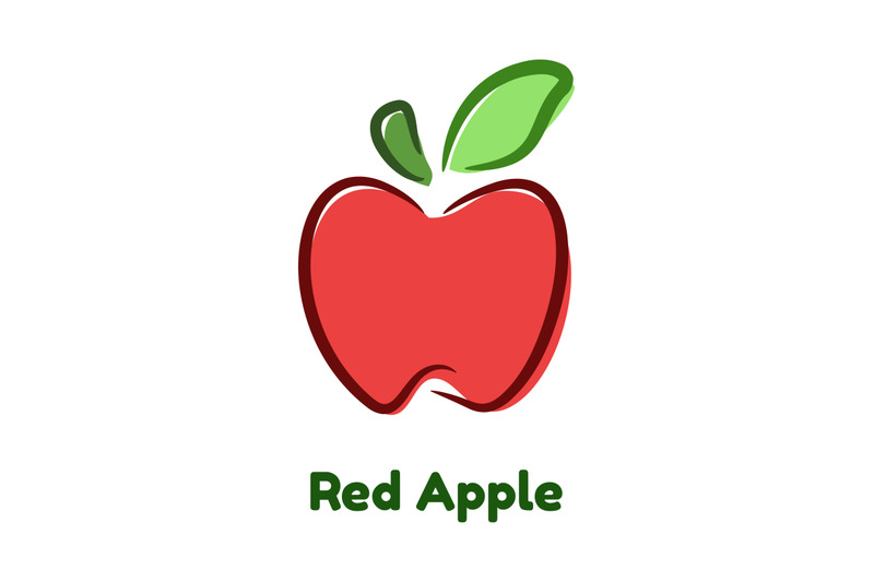 red-apple-graphic-color-vector