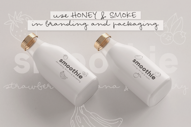 honey-and-smoke-font-and-illustration-collection