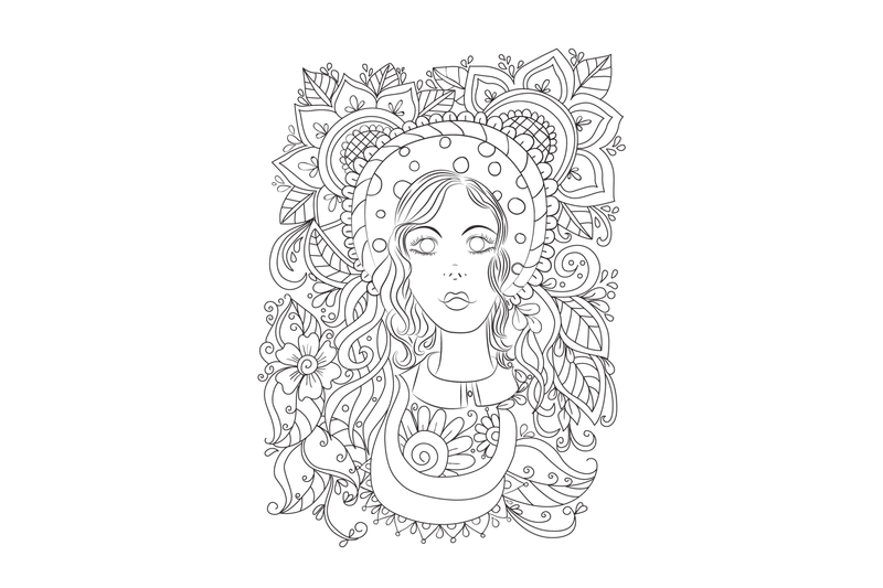 digital-coloring-book-girls-and-flowers-volume-2