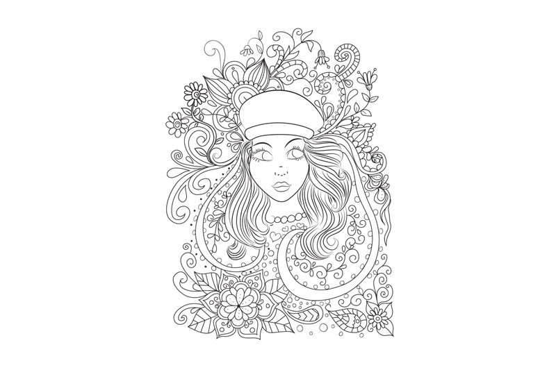 digital-coloring-book-girls-and-flowers-volume-2