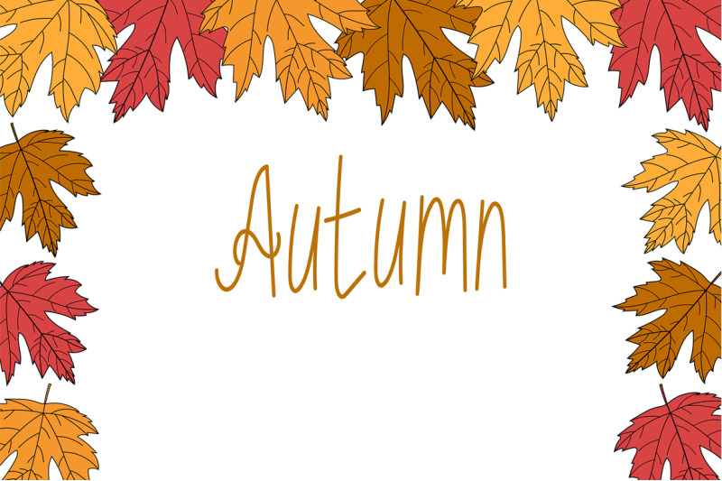 set-autumn-frames-vector