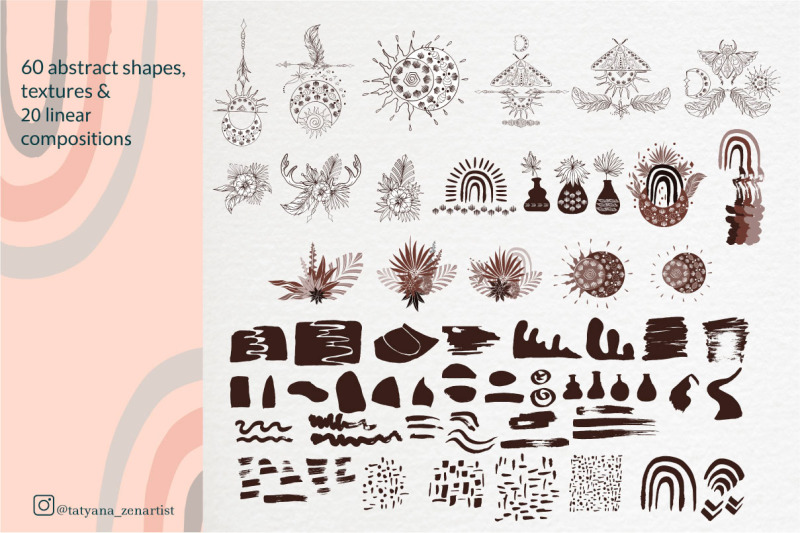 abstract-linear-tribal-boho-collection-modern-ethnic-clipart
