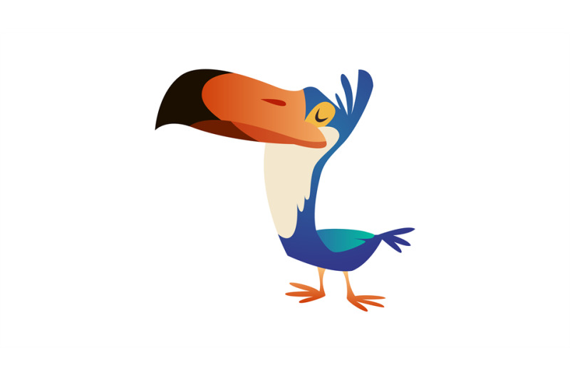 toucan-wild-or-zoo-bird-from-exotic-tropical-jungle-isolated-vector