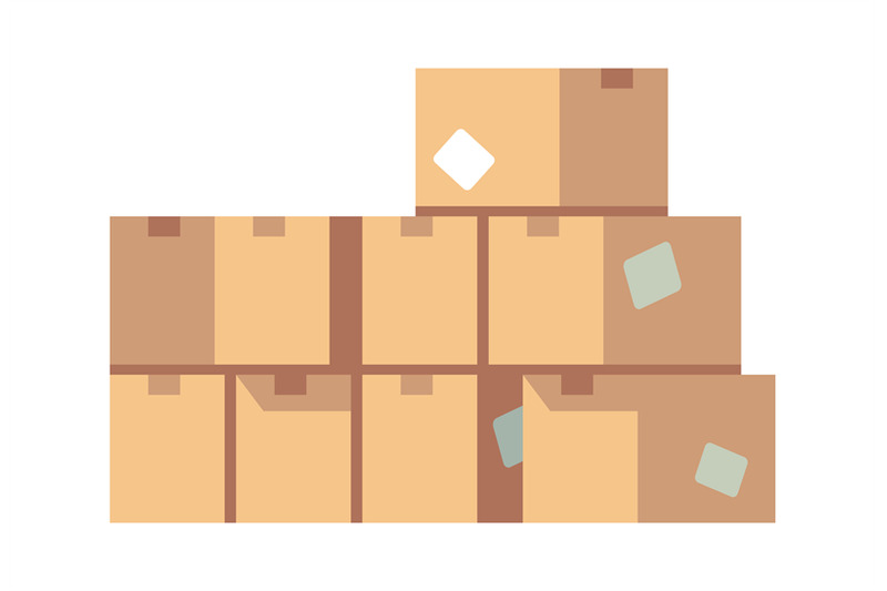 pile-of-cardboard-boxes-stacked-sealed-various-packing-of-goods-vecto