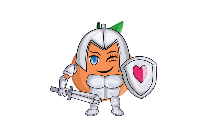 orange-fruit-knight-cartoon-character-design