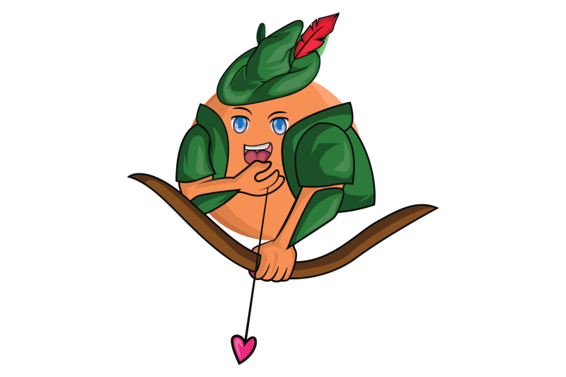 orange-fruit-archer-cartoon-character-design