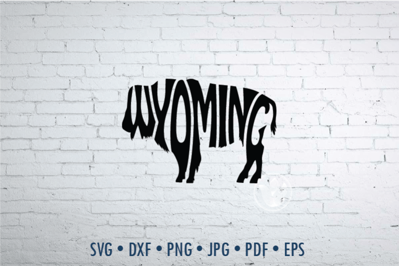 wyoming-buffalo-word-art-svg-dxf-eps-png-jpg-cut-file