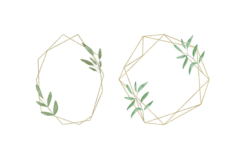 botanical-gold-geometric-frames