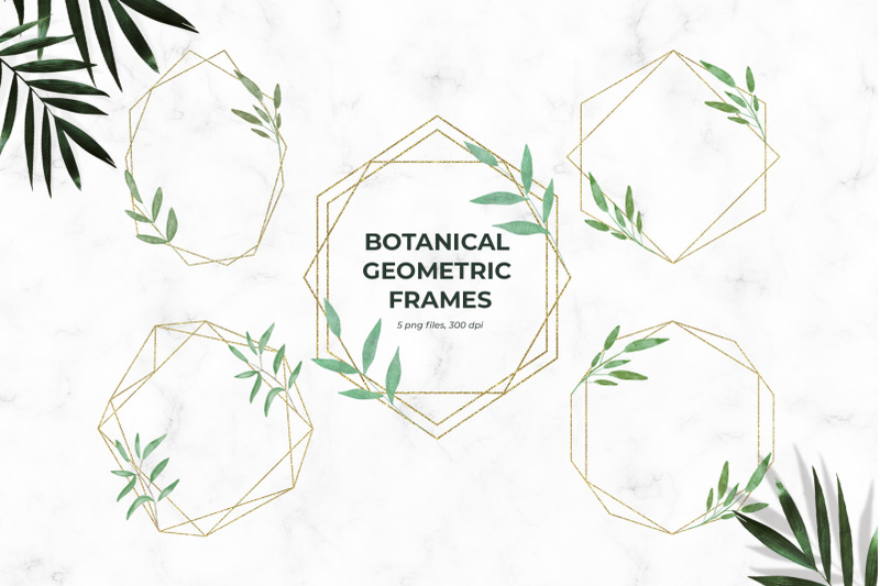 botanical-gold-geometric-frames