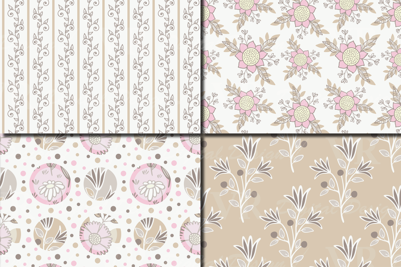 pink-and-brown-floral-seamless-patterns-digital-paper