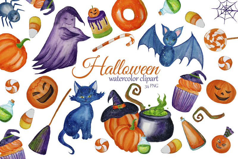 watercolor-cute-halloween-clipart-witch-clip-art-children-halloween