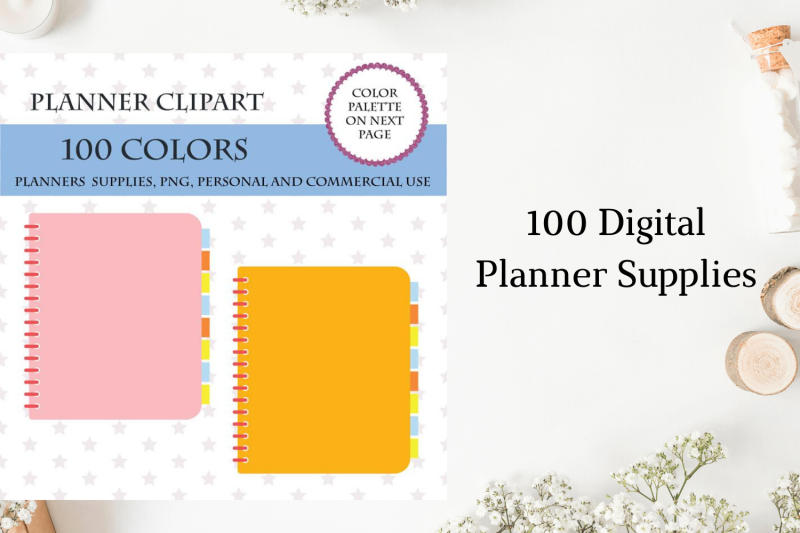 100-notebook-clipart-planner-clipart-office-supplies-clipart