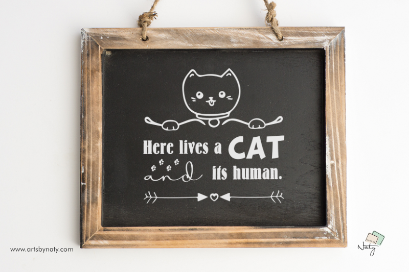 fun-cat-quote-illustration-here-lives-a-cat-and-its-human