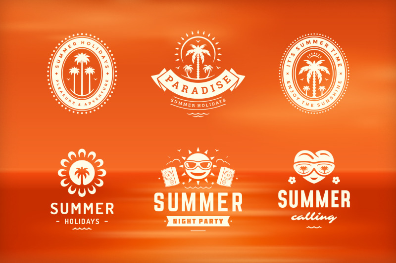 summer-holidays-emblems-amp-badges