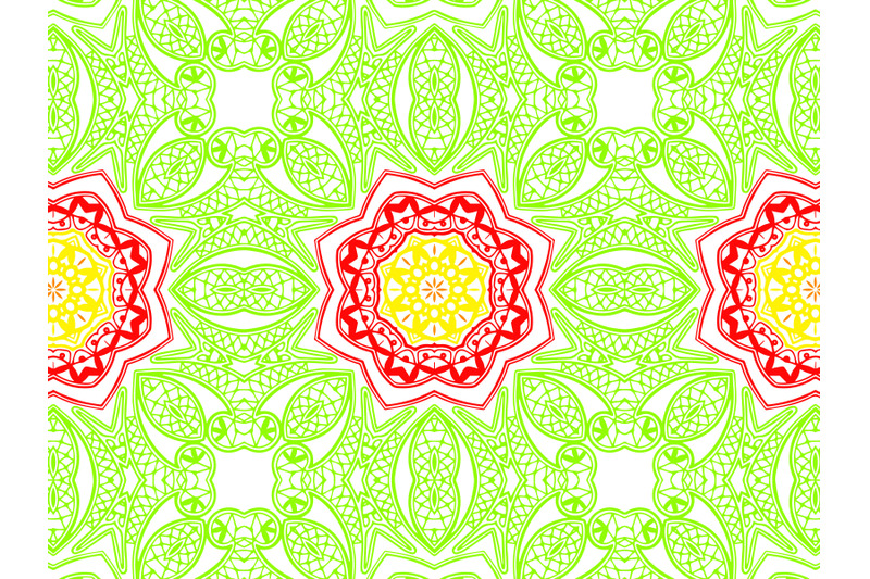 pattern-abstract-green-and-red-flower