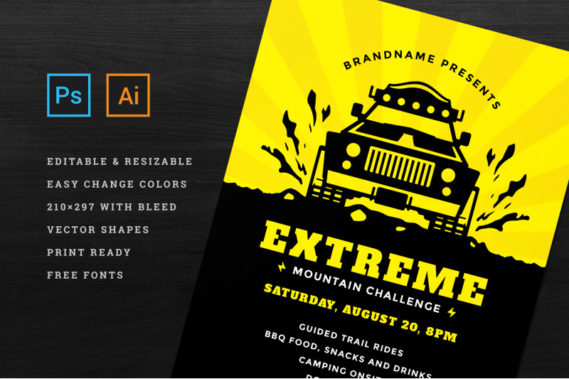 off-road-competition-flyer-template