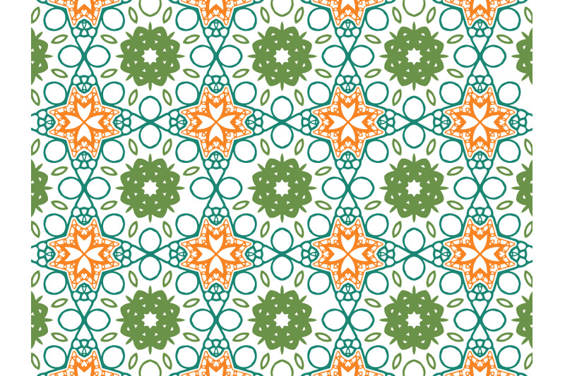 pattern-abstract-green-blue-and-orange-color