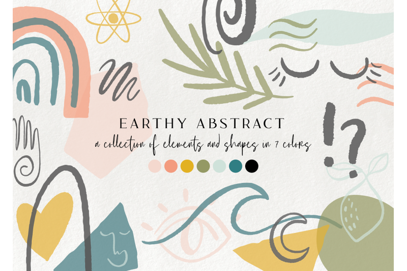 100-earthy-abstract-design-elements-floral-illustrations-geometric
