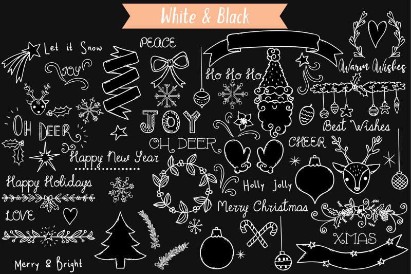 white-christmas-elements-decorative-ornaments-new-year-day-holiday