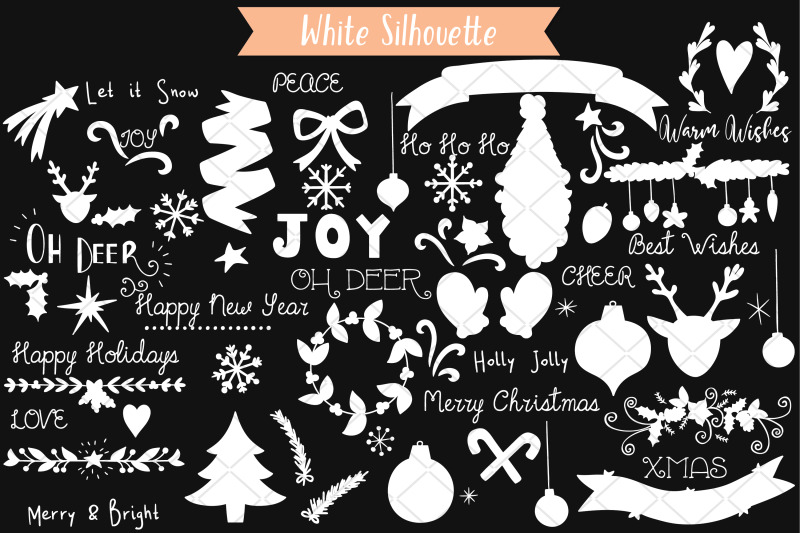 white-christmas-elements-decorative-ornaments-new-year-day-holiday