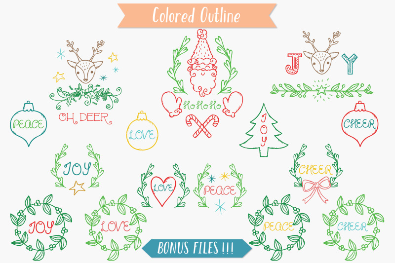 color-christmas-elements-decorative-ornaments-new-year-day-holiday