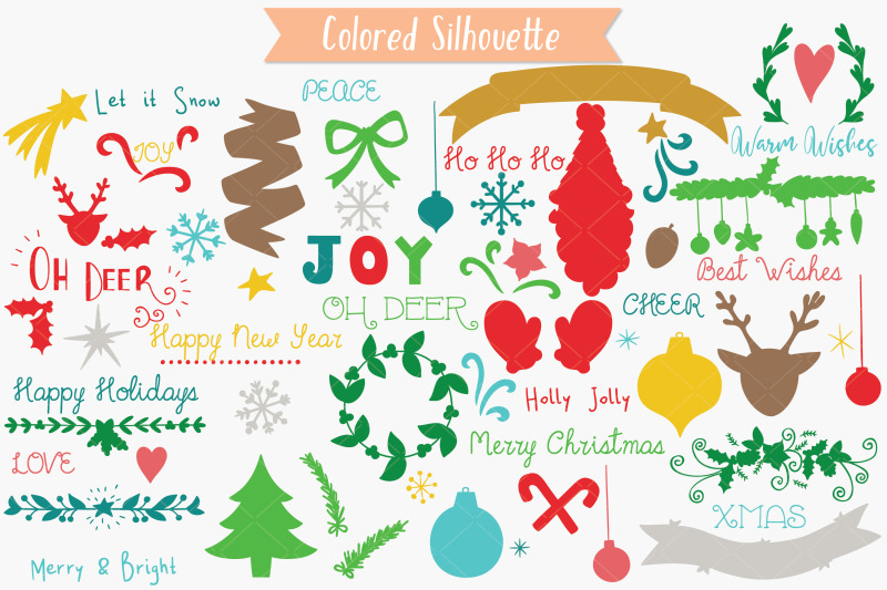 color-christmas-elements-decorative-ornaments-new-year-day-holiday