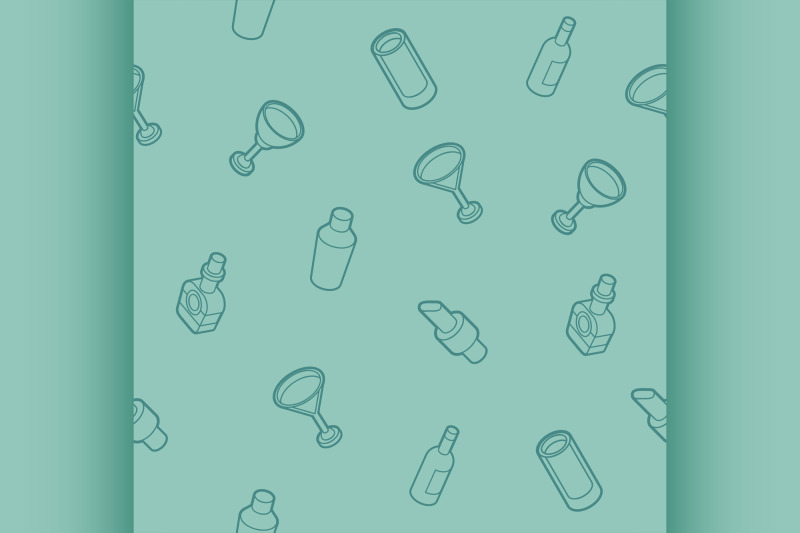 bar-outline-isometric-pattern