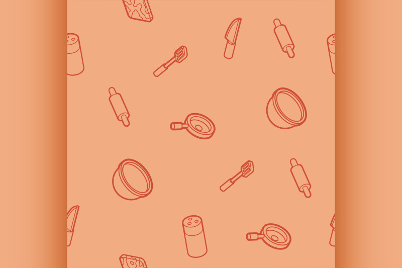 cooking-outline-isometric-pattern