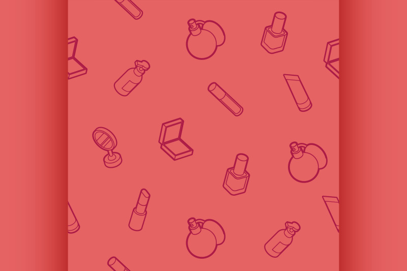 cosmetic-outline-isometric-pattern