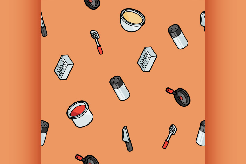 cooking-color-outline-isometric-pattern