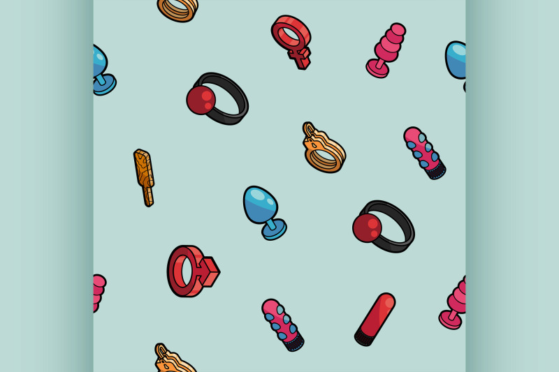 sex-shop-color-outline-isometric-pattern