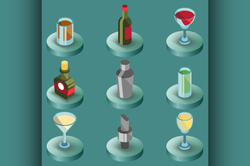 bar-color-isometric-icons