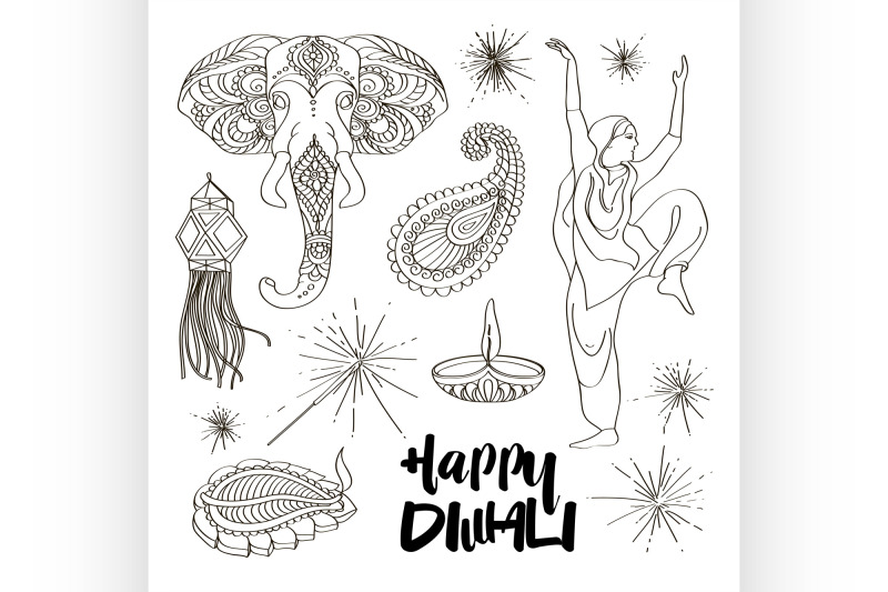 diwali-icons-set