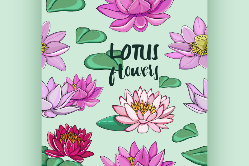 set-of-lotus-flowers-pattern