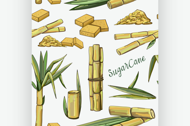 sugar-cane-icons-pattern