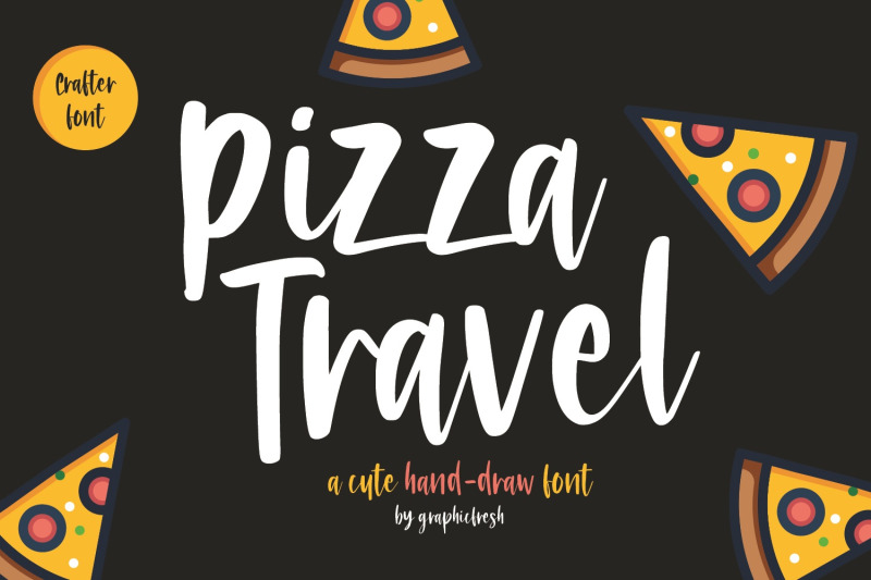 pizza-travel-cute-brush-font