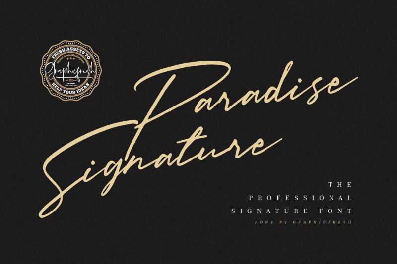 paradise-signature-font