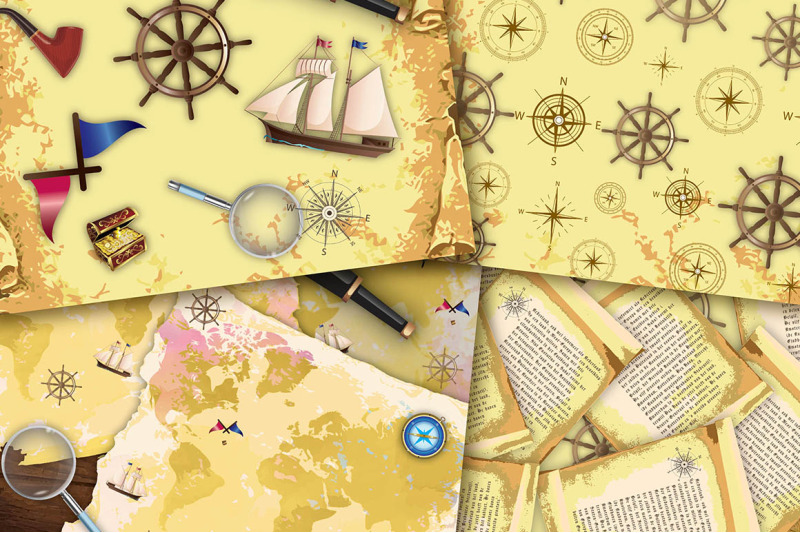 old-pirates-maps-digital-papers-old-maps-ships-pirates-maps-digital