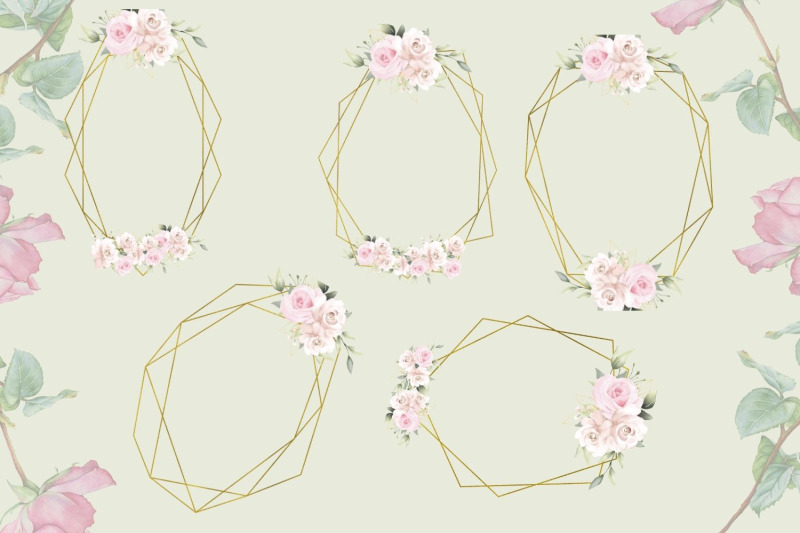 20-geometric-frames-frames-with-pink-roses