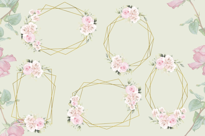 20-geometric-frames-frames-with-pink-roses