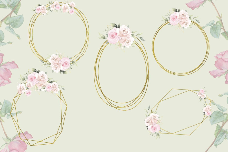 20-geometric-frames-frames-with-pink-roses