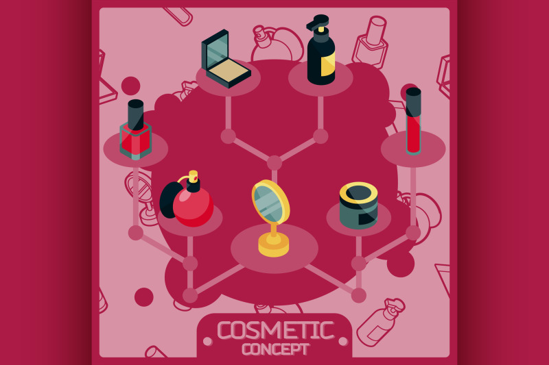 cosmetic-color-isometric-concept-icons