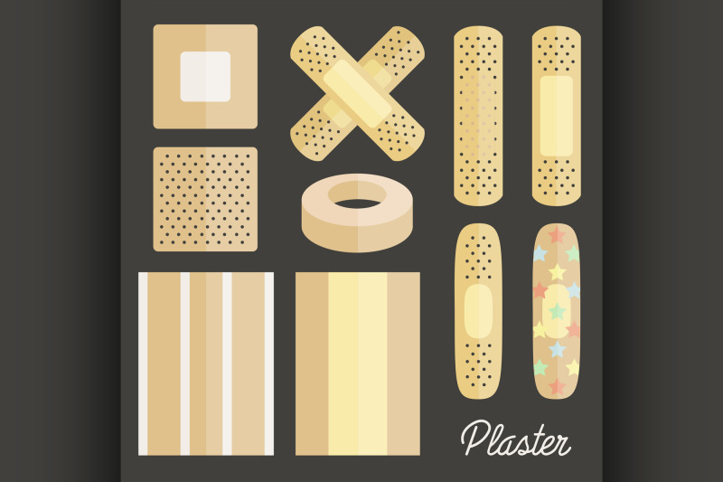 set-of-beige-plaster