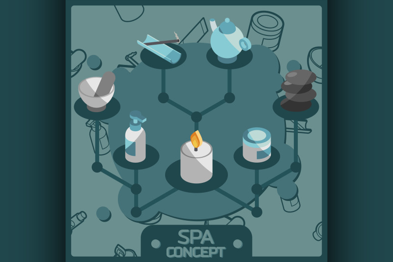 spa-color-isometric-concept-icons