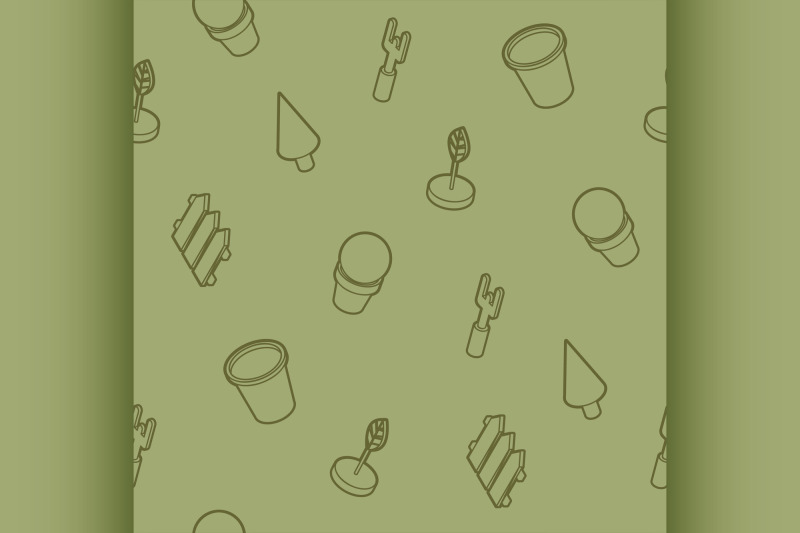 garden-outline-isometric-pattern