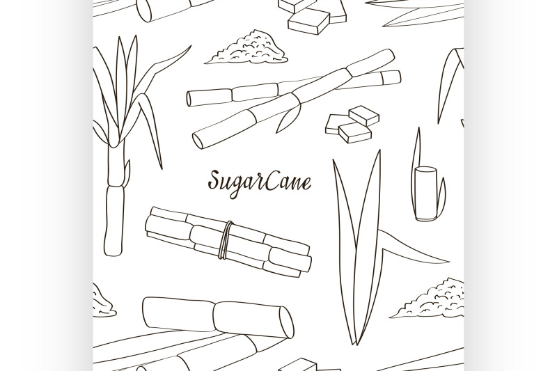 sugar-cane-icons-pattern